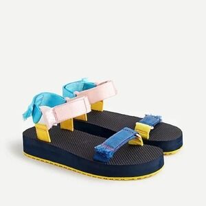 NWOB J. Crew Sporty Strap Sandals in Colorblock size 8.5